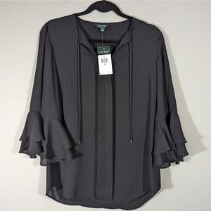 Lauren‎ Ralph Lauren Black Blouse Women XS